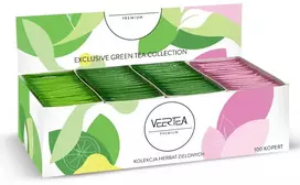 VEERTEA PREMIUM žaliosios arbatos rinkinys 100 vokelių