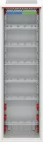 ABB Modulinė paviršinio montavimo hermetinė plieninė skirstomoji spinta ComfortLineCA 6x12 72M IP44 125A II klasė pilnos durelės N+PE Quick CA16V 2CPX0