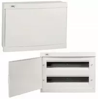 Kanlux Modulinis paskirstymo skydas iš plastiko, 2x18, įleidžiamas, IP30, IK07, N+PE, II klasė, baltos durys, KDB-F36P, baltas 23628