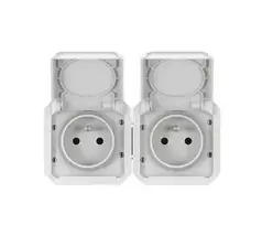 Legrand 069642L NAUJAS PLEXO 55 Lizdas 2x2P+Z horizontalus mechanizmas 16A - 250V AC baltas 069642L