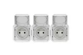 Legrand 069644L NAUJAS PLEXO 55 Lizdas 3x2P+Z horizontalus pilnas mechanizmas 16A - 250V AC~ baltas 069644L