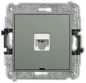 Karlik Elektrotechnik 61MGKBO-3 MINI Vieno kompiuterio lizdo mechanizmas 1xRJ45, kat. 6, 8 kontaktų, be aprašymo lauko sage 61MGKBO-3