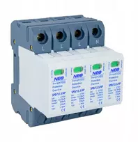 Elektro Plast Viršįtampių apsaugos įtaisas, B+C klasė, 4P, 12,5 kA (kibirkšties tarpas), SPD/12,5/4P