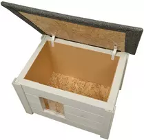 Wood OK Uosio spalvos šunų/kačių voljeras, guolis
