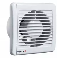 Ventika Ašinis ventiliatorius fi 125 230V 9,4W 158m3/h 31dB su rutuliniais guoliais, higrostatas ir laiko jungiklis baltas SOLID SILENT D125SRH