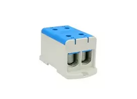 Elektro Plast 48.224 Paskirstymo atšakos blokas 2x1 polių AL/CU 35-240mm2 mėlynas plokščias ir bėginis montavimas WLZ35/2x240/n 48.224