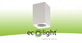 Ecolight Pavienis GU10 paviršinio montavimo halogeninis šviestuvas, baltas OHN-8B