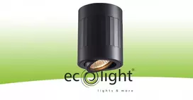 Ecolight Pavienis GU10 halogeninis šviestuvas, montuojamas ant paviršiaus, juodas OHN-5C