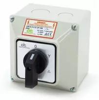 Schneider Electric Kumštelinis jungiklis 16A 0-Y-D (0-Y-T) žvaigždės-trikampio jungimu IP65 korpuse LW16 0-Y-D 3P OB