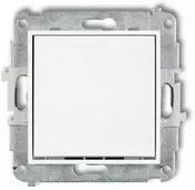 Karlik Elektrotechnik 25MWP-4.1 MINI Vienpolis jungiklio mechanizmas (vienas mygtukas, be piktogramos) matinė balta 25MWP-4.1