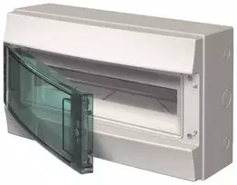 ABB Hermetiškas virštinkinis modulinis paskirstymo skydas Mistral65 1x8 18M IP65 125A II klasės permatomos durys H65P18X120750 1SLM006500A2213