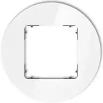 Karlik Elektrotechnik 0-28-IRSO-1 ICON Universalus vienas apvalus rėmas - stiklo efektas (rėmas: baltas dugnas: grafito matinis) 0-28-IRSO-1