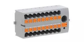 Phoenix Contact 1019556 PTVFIX 6/18X2.5-NS35A GY skirstomasis blokas, pilka pramoninė jungtis - 18 prijungimo taškų, kurių skerspjūvis 2,5 mm2