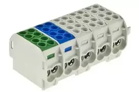 Incobex Elplast ENE-00511 Penkių polių gnybtų blokas ZGX 5x(1x25/2x16) mm2 (pilkas) ENE-00511