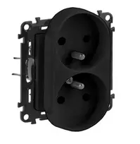 Legrand 756300 VALENA LIFE lizdas 2p+su su užraktu keliems kadrams juodas 16A 250V 756300