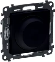 Legrand 990 cd VALENA LIFE rotacinis šviesos reguliatorius be neutralaus gnybto, juodas, 230 V, 756360