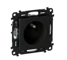 Legrand 756380 VALENA LIFE lizdas 2 p+su su užraktu juodas 16A 250V 756380