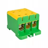 Elektro Plast 48.397 3 polių paskirstymo-šakos blokas AL/CU 3x95mm2 žalias plokščias montavimas ir TH bėgis WLZ35/3x95/su 48.397