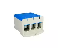 Elektro Plast 48.3240 3 polių paskirstymo-šakos blokas AL/CU 3x240mm2 mėlynas plokščias montavimas ir TH bėgis WLZ35/3x240/n 48.3240