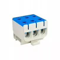 Elektro Plast 48.350 3 polių paskirstymo-šakos blokas AL/CU 3x50mm2 mėlynas plokščias montavimas ir TH bėgis WLZ35/3x50/n 48.350