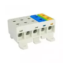 Elektro Plast 48.35535 Paskirstymo blokas-šakos 5x3 polių AL/CU 5x35mm2 plokščias montavimas ir TH bėgis WLZ35/5x35/sssnz 48.35535