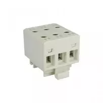 Elektro Plast 48.317 3 polių paskirstymo blokas AL/CU 3x16mm2 pilkas plokščias montavimas ir TH bėgis WLZ35/3x16/s 48.317