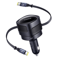 Baseus Enjoyment Max 2x USB-C Cables Car Charger 60W