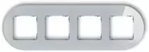 Karlik Elektrotechnik 15-28-IRSO-4 ICON Universalus keturgubas apvalus rėmas - stiklo efektas (rėmas: pilkas dugnas: grafito matinis) 15-28-IRSO-4