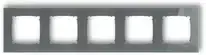 Karlik Elektrotechnik 28-28-IRSK-5 ICON Universalus penkių kartų kvadratinis rėmas - stiklo efektas (rėmas: grafito dugnas: grafitas matinis) 28-28-IRSK-5