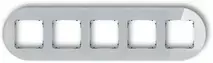 Karlik Elektrotechnik 15-12-IRSO-5 ICON Universalus penkių kartų apvalus rėmas - stiklo efektas (rėmas: pilkas dugnas: juodas) 15-12-IRSO-5