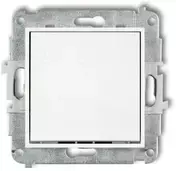 Karlik Elektrotechnik 25IWP-4.1 ICON Vienpolis normaliai atidaromas jungiklio mechanizmas (vienas mygtukas be piktogramos) matinė balta 25IWP-4.1
