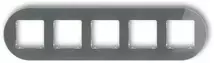 Karlik Elektrotechnik 28-0-IRSO-5 ICON Universalus penkių kartų apvalus rėmas - stiklo efektas (rėmas: grafito dugnas: baltas) 28-0-IRSO-5