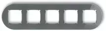 Karlik Elektrotechnik 28-12-IRSO-5 ICON Universalus penkių kartų apvalus rėmas - stiklo efektas (rėmas: grafito dugnas: juodas) 28-12-IRSO-5