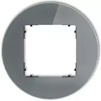 Karlik Elektrotechnik 28-12-IRSO-1 ICON Universalus vienas apvalus rėmas - stiklo efektas (rėmas: grafito dugnas: juodas) 28-12-IRSO-1