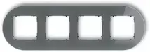 Karlik Elektrotechnik 28-12-IRSO-4 ICON Universalus keturgubas apvalus rėmas - stiklo efektas (rėmas: grafito dugnas: juodas) 28-12-IRSO-4