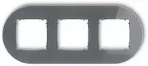 Karlik Elektrotechnik 28-28-IRSO-3 ICON Universalus trigubas apvalus rėmas - stiklo efektas (rėmas: grafito dugnas: grafitas matinis) 28-28-IRSO-3