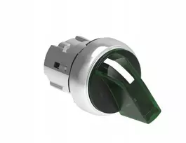 Lovato Electric 3 padėčių jungiklis 1-0-2 metalinis apšviestas FI22mm trumpas rankenėlė žalias LPSSL1303