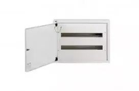 Kanlux 32636 Metalinis modulinis skirstytuvas 2x24 paviršinis IP30 N+PE I klasė baltos durys KP-DB-I-MS-224 balta 32636