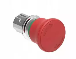 Lovato Electric Metalinis grybo formos mygtukas, atrakinamas pasukant, 40 mm skersmens, pagal ISO13850, raudonas LPSB6644