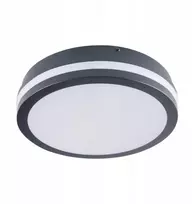 Kanlux BENO LED lubinis šviestuvas 12-18W CCT-O G 1070-1740lm 3000-4000K šilta/neutrali IP65 apvali Ø22 II klasė 5 metų garantija grafitas 38789