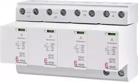 Eti Polam Viršįtampių ribotuvas, T1+T2 (B+C) tipo, ETITEC SM T12 300/25, 4+0, kombinuotas (varistorius + kibirkšties tarpas), Iimp=25kA, TN-S 002440572