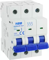 Elektro Plast Viršsrovės jungiklis 3P B 32A 6kA NEO OCB/B32/3P 87.640