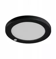Kanlux LED įleidžiamas šviestuvas su ERGA PIR jutikliu 17W CCT-B max 1600lm 3000-6500K šilta/neutrali/šalta IP20 5 metų garantija juodas 24605