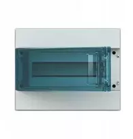 ABB Hermetiškas virštinkinis modulinis paskirstymo skydas Mistral65 1x12 12M IP65 63A II klasės permatomos durys H65P12X120750 1SLM006500A2212