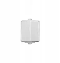 Kanlux Dviejų polių/dviejų padėčių jungiklis - universalus TEKNO IP65GR 2G2W IP65 pilkas 39221