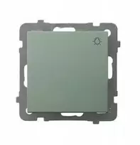 Ospel Normaliai atidarytas jungiklis, žalia šviesa, matinis ŁP-5G/m/84