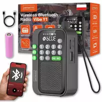 Zenwire Statybvietės radijas EE712 Mini FM radijas Kišeninis „Bluetooth“ nešiojamas statybinės virtuvės radijas, maitinamas baterijomis Y1