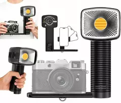 Lensgo Rankinė LED lempa 40w Cob Retro nuotraukoms ir vaizdo įrašams Cri96 laikiklis telefono kamerai / 40shc