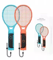 2x teniso raketės, badmintono raketės, tenisas - „Joy-con Nintendo Switch 2“ / NS2 / JYS-ns2266 / oranžinė / mėlyna