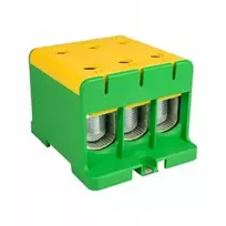 Elektro Plast 48.3152 3 polių paskirstymo-šakos blokas AL/CU 3x150mm2 žalias plokščias montavimas ir TH bėgelis WLZ35/3x150/su 48.3152
